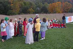 The Fourth Grade and the Nursery present a skit