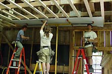 June 16 - Installing the ceiling
